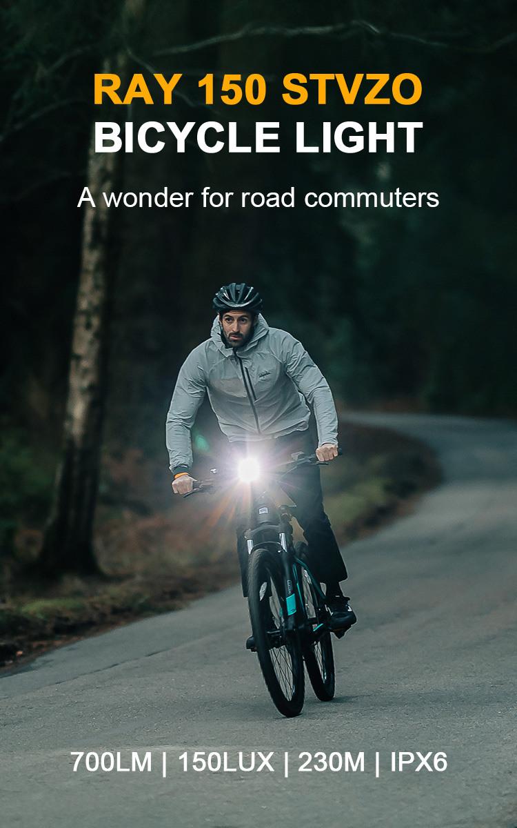 olight ray 150 stvzo フレックスタイトver. Olight RAY 150 STVZO Bicycle Light – flashlightgo