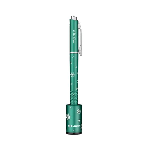 Olight O'Pen Glow Rechargeable EDC Pen Light with Base and Green Laser
